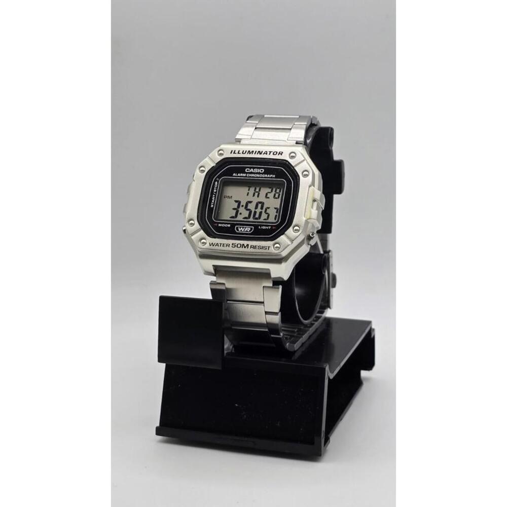 Casio W218HD-1AV Chronograph Watch Bracelet Band Alarm Illuminator Stainless